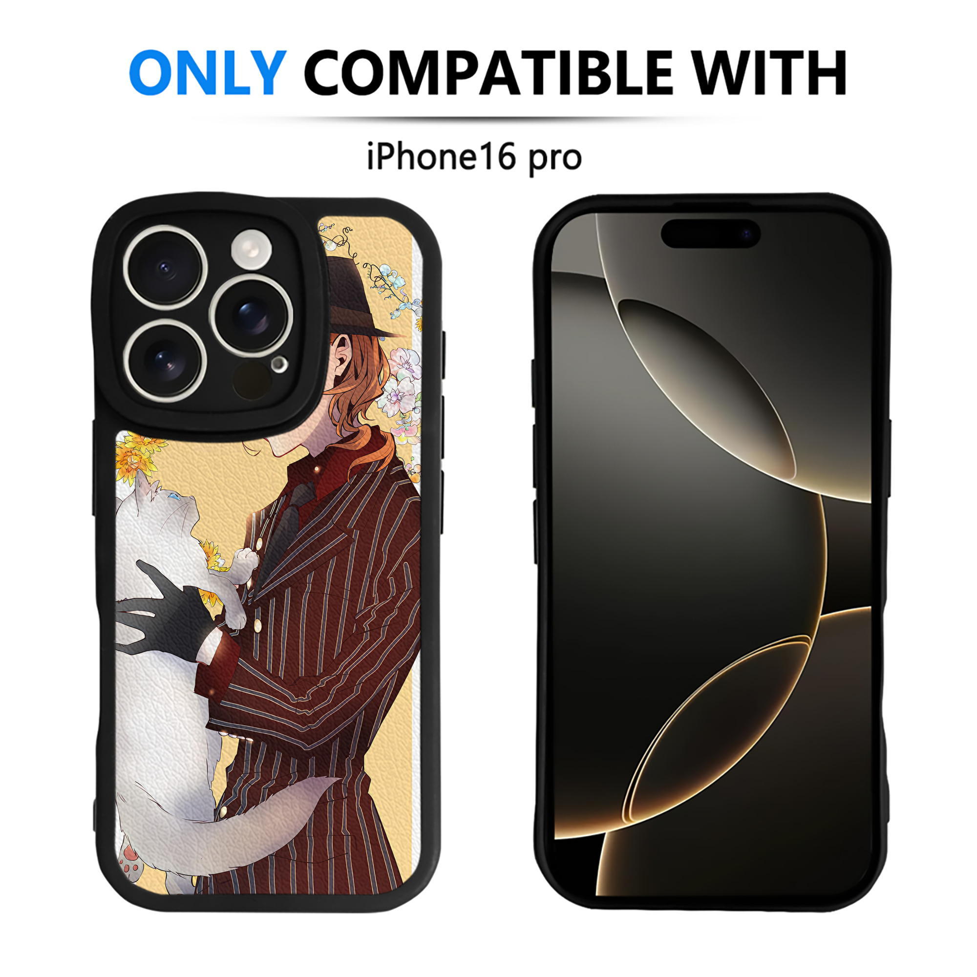 （画像用） 文豪ストレイドッグス Bungo Stray Dogs 【iPhone 16シリーズ対応】シリコンスマホケース（レザー調） 材質：シリコン